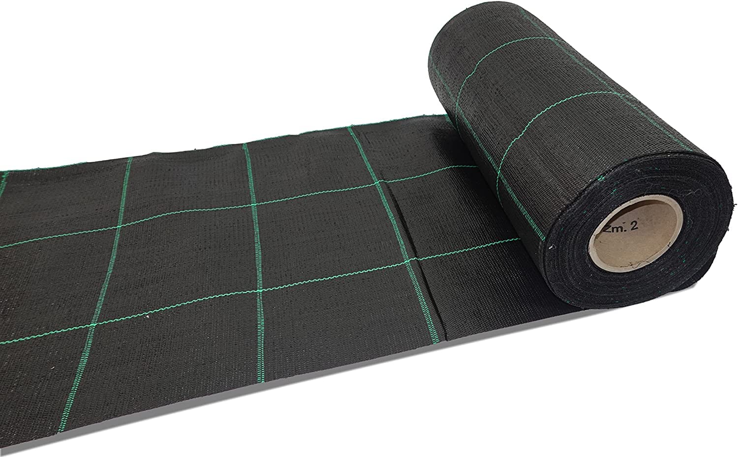 Noir Toile Anti Mauvaise Herbe 100g/m² - (50cm x 50m, Rouleau) - Geotextile Anti Repousse - Durable Toile de Paillage Jardin - Perméable à l'eau - Supérieure pour Jardin