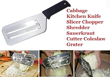 Cabbage Kitchen Knife Slicer Chopper Shredder Sauerkraut Cutter Coleslaw Grater (Black)