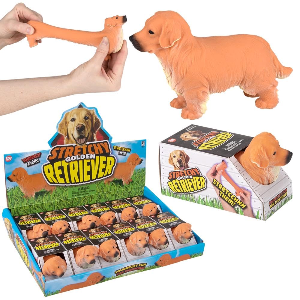 Rhode Island Novelty Stretchy Golden Retriever 5.25" (1 Per Order, Style May Vary)