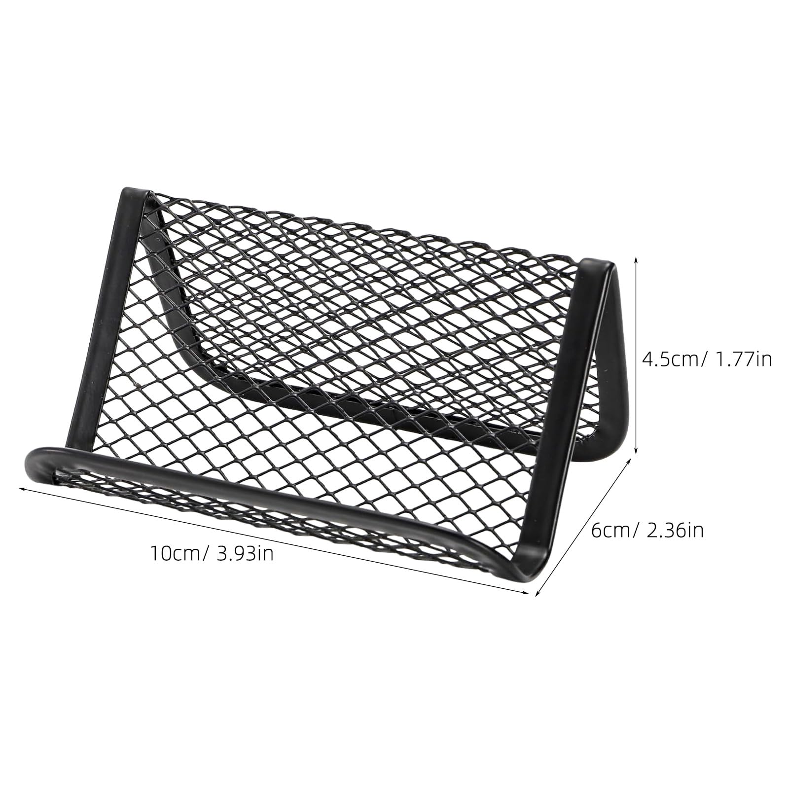 OUNONA 12 tarjeteros de malla para escritorio - Soporte resistente de metal para tarjetas - Organizador de tarjetas de visita para oficina - Pequeño tarjetero de escritorio para el hogar o la escuela