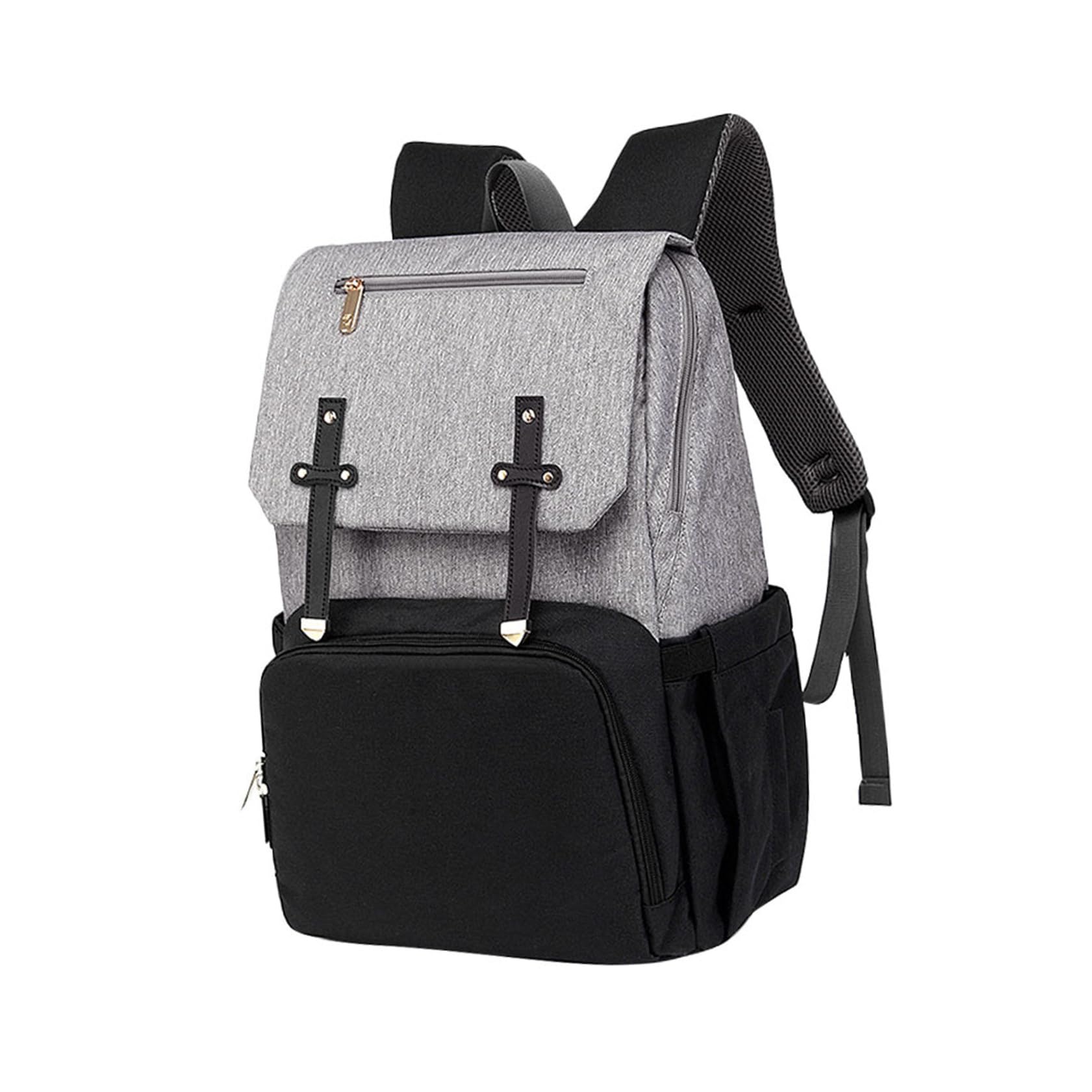 ERINGOGO Multifunktionaler Wickelrucksack aus Oxford Stoff Große Kapazität Doppelte Schultertasche für Reisen Atmungsaktiver Gurt Aufbewahrungsrucksack für Babyartikel