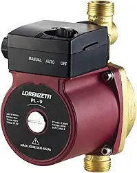 Pressurizador de Água Pl9 9 MCA 220V, Lorenzetti, Pressurizador De Água PL9 9 MCA 220V Lorenzetti 7541014, Vermelho/Preto, Pequeno