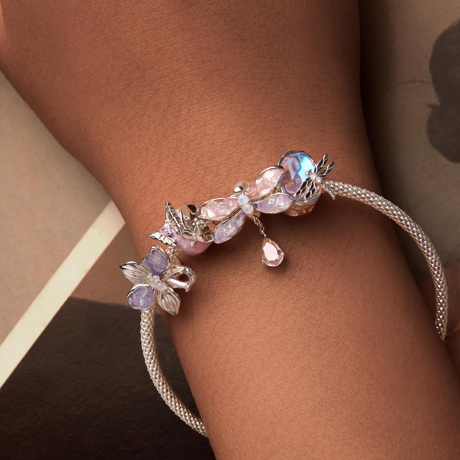 Abalorios para Pulseras y Collares Plata Libélula Gato Taza de Café Corazón para Mujeres Niñas Pulseras