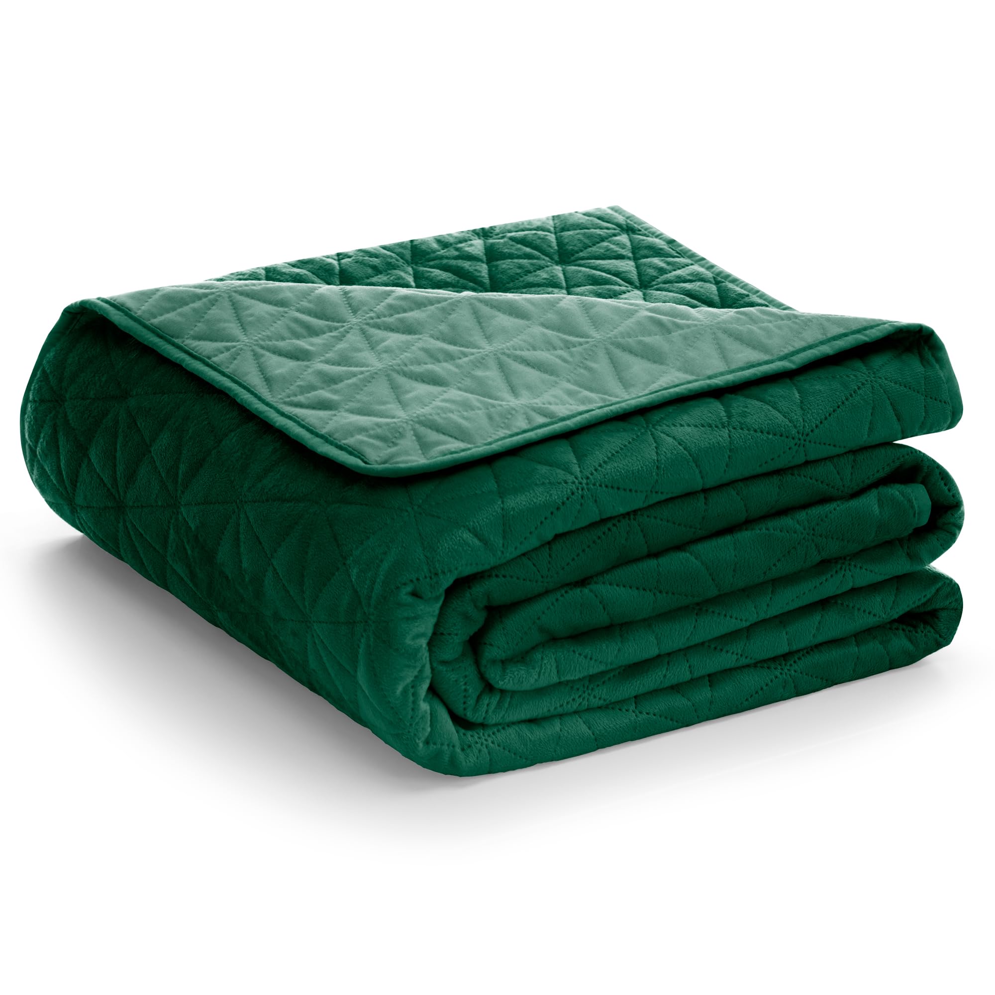 Luxus Tagesdecke Kuscheldecke Plaid Glanz-Design Grün