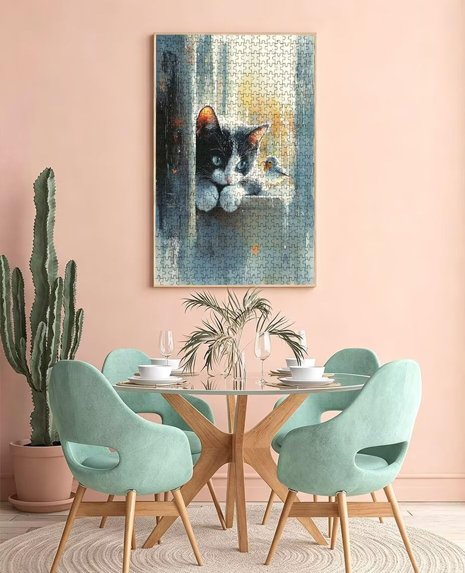 Puzzle 2000 Pezzi Uccello Gatto 3D Puzzle per Adulti Impegnativo, Educa Puzzles Artistico, Divertente E Stimolante Puzzles Decorativo per La Famiglia, Regalo e Decorazione Pareti BXHZW6-937