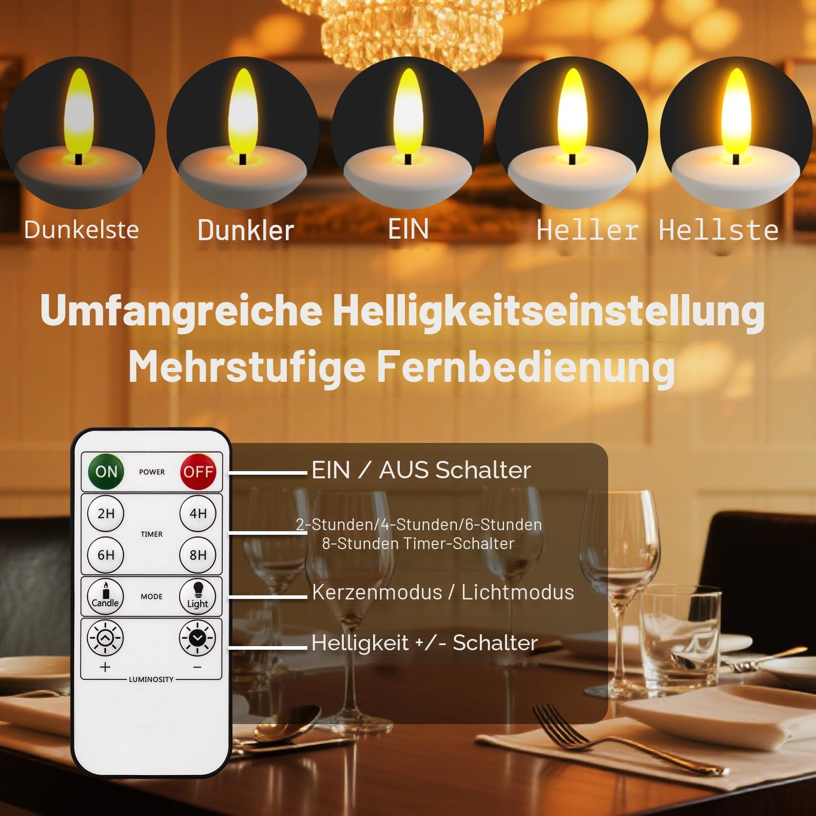 HL LED Teelichter Aufladbare mit Timer & Ladestation, 12er Wiederaufladbar LED Teelichter Kerzen Flackernd mit Fernbedienung Timer für Party Zimmer Wohnzimmer Halloween Weihnachten Deko