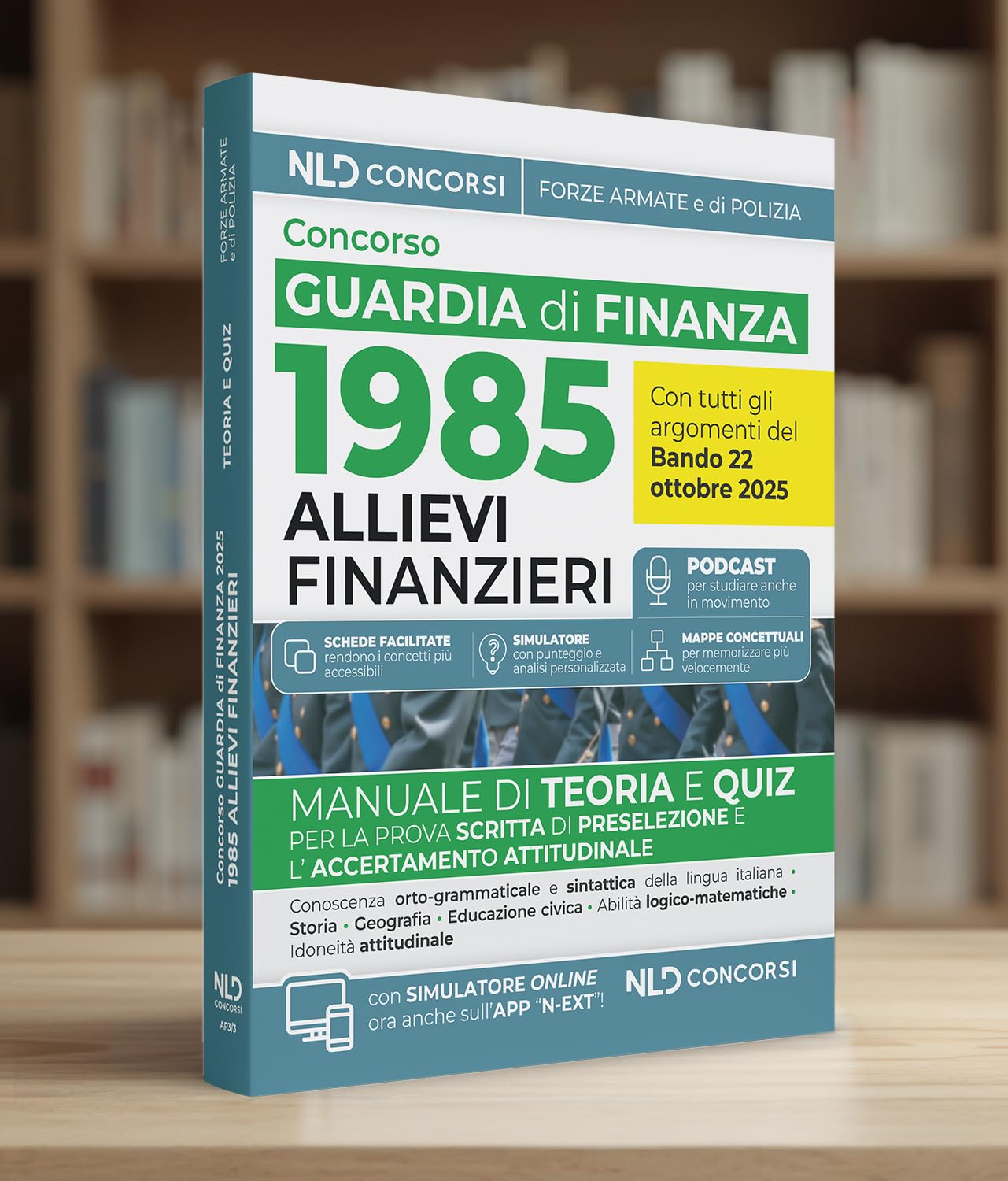 Concorso 1985 allievi finanzieri Guardia di Finanza 2025. Manuale di teoria e quiz con tutte le materie per la prova scritta