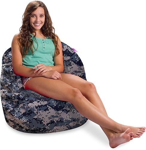 Miniatura 440 de Posh Creations Puf estructurado cómodo para jugar, leer y ver la televisión, Malibu Lounge, tela de lona para colorear, criaturas Criaturas de tela