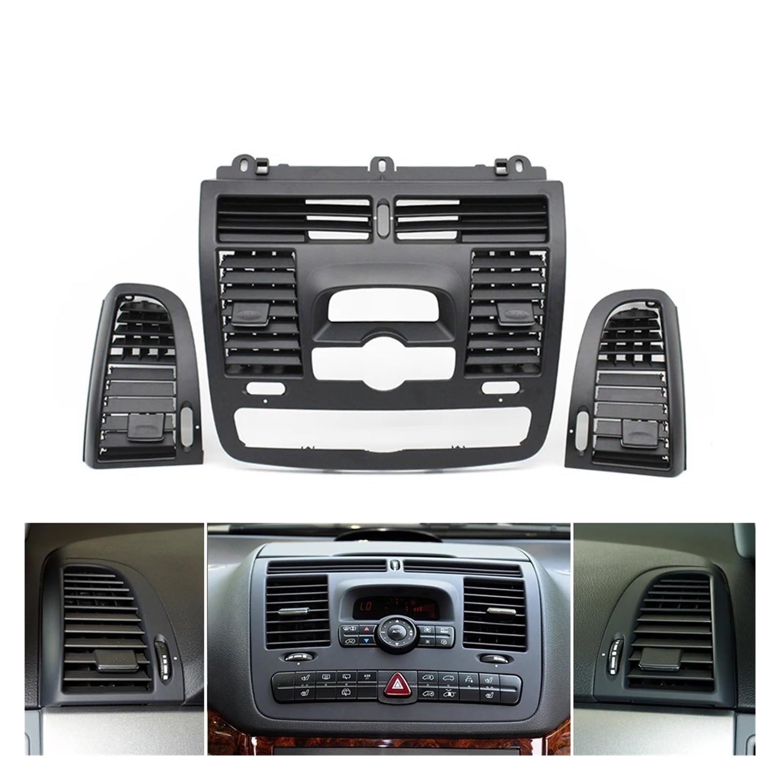 Bocchetta Aria Condizionata Per Benz Vito Viano W636 W639 2004-2015 LHD RHD Auto Sinistra Destra Centarl AC Griglia Sfiato Uscita Aria Pannello Copertura Auto Presa D'Aria(-Central Model B)