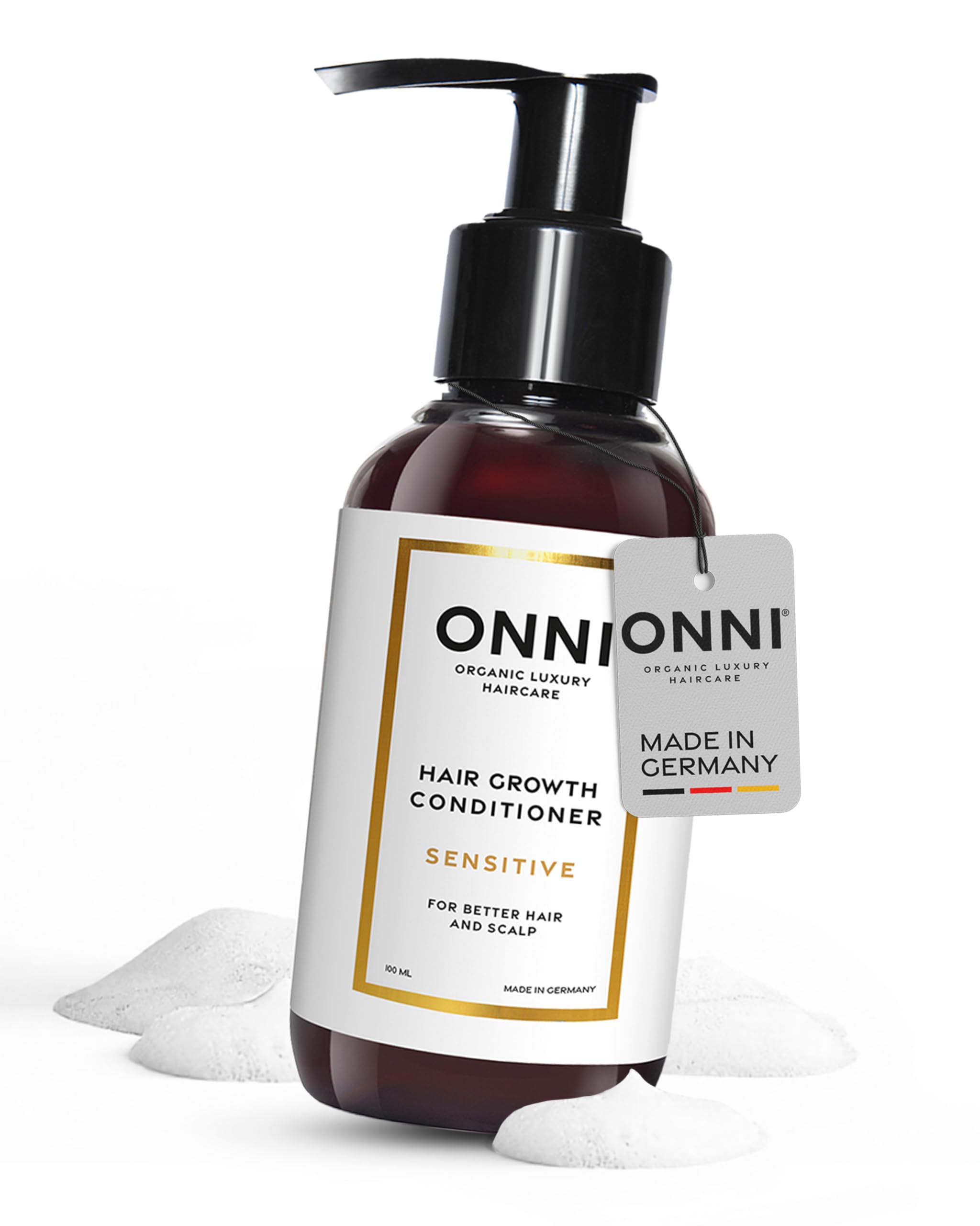 ONNI – SENSITIVE sanfter Conditioner für Haarwachstum 100ml Reisegröße – Haarpflege mit Follicusan & Pflanzenextrakten – Hair Growth Haarconditioner ohne Öle & Duftstoffe – silikon- & parabenfrei