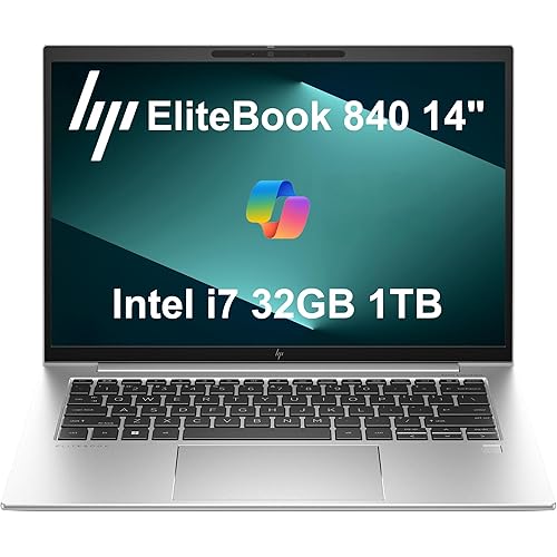 HP EliteBook 840 G10 Business Laptop (14" FHD+ Anti-Glare, Intel 10-Core i7-1355U, 32GB DDR5 RAM, 1TB SSD) Backlit, 2 x Thunderbolt 4, 5MP IR Webcam, BO Audio, Wolf Security, Win 11 Pro w/ Copilot