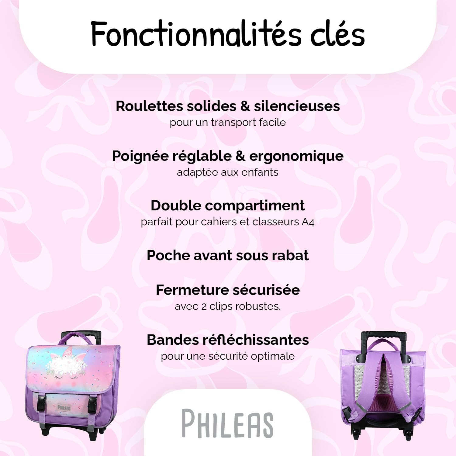 Bagtrotter - Cartable Primaire Fille - 38 cm - Grand Rangement - Tons Bleu & Violet - Différents Modèles & Licences