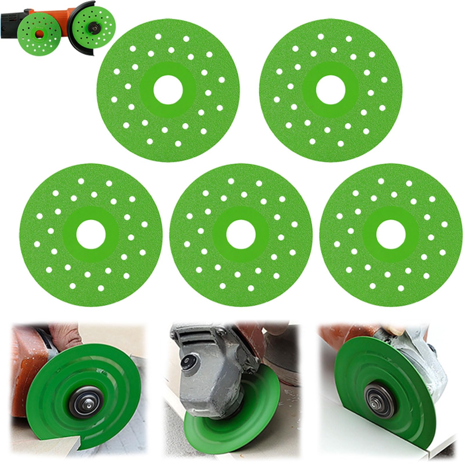 Rock Slab Cutting Disc, Glass Cutting Disc, 4 Inch Rock Slab Flat Grinding Cutting Piece, Diamond Chamfered Saw Blades for Cutting and Grinding Tile