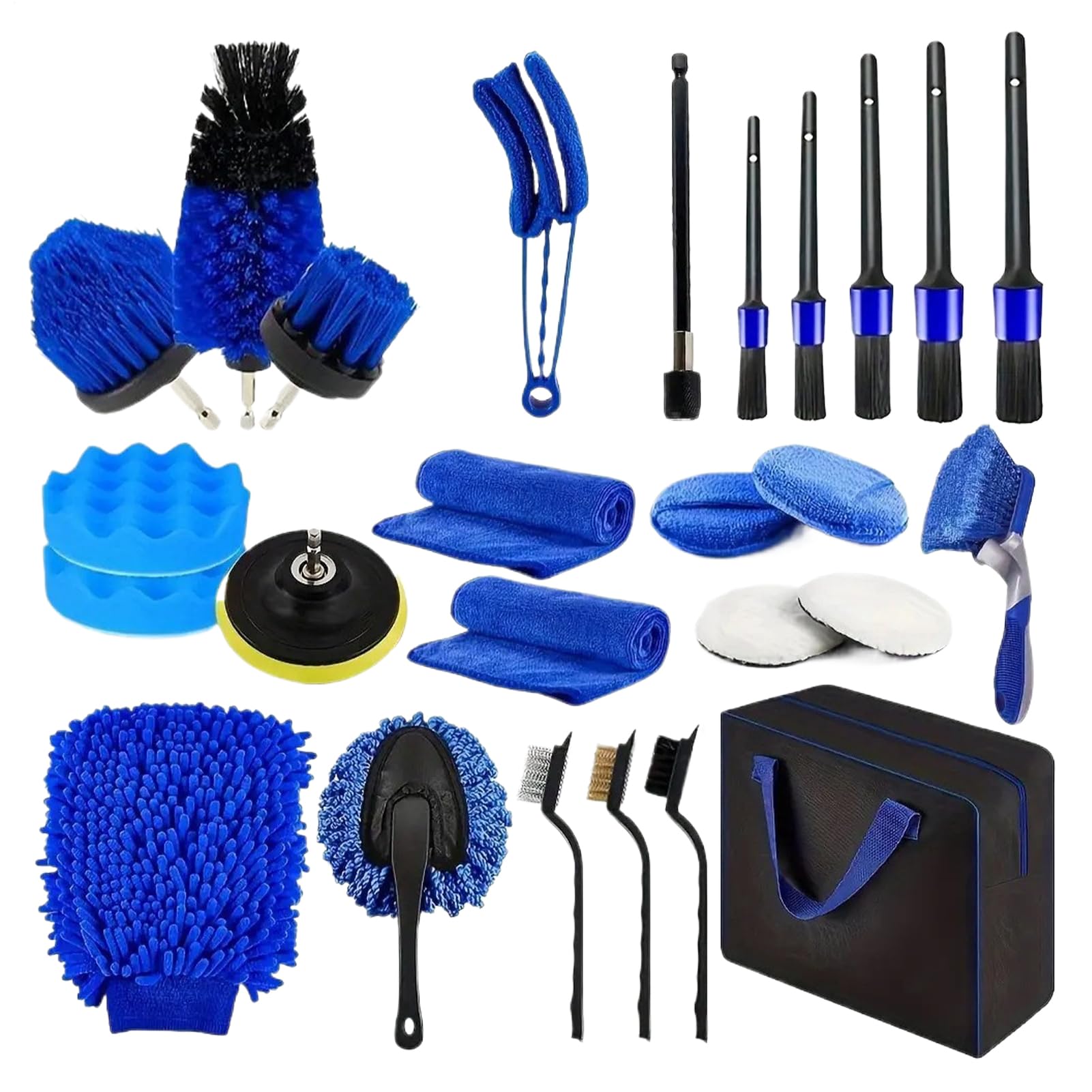 Kit Detailing Auto Dettagliatura Parabrezza Riutilizzabile Antigraffio | Strumenti per spolvero e lavaggio Set per il lavaggio del parabrezza e detailing, per casa, garage e viaggio