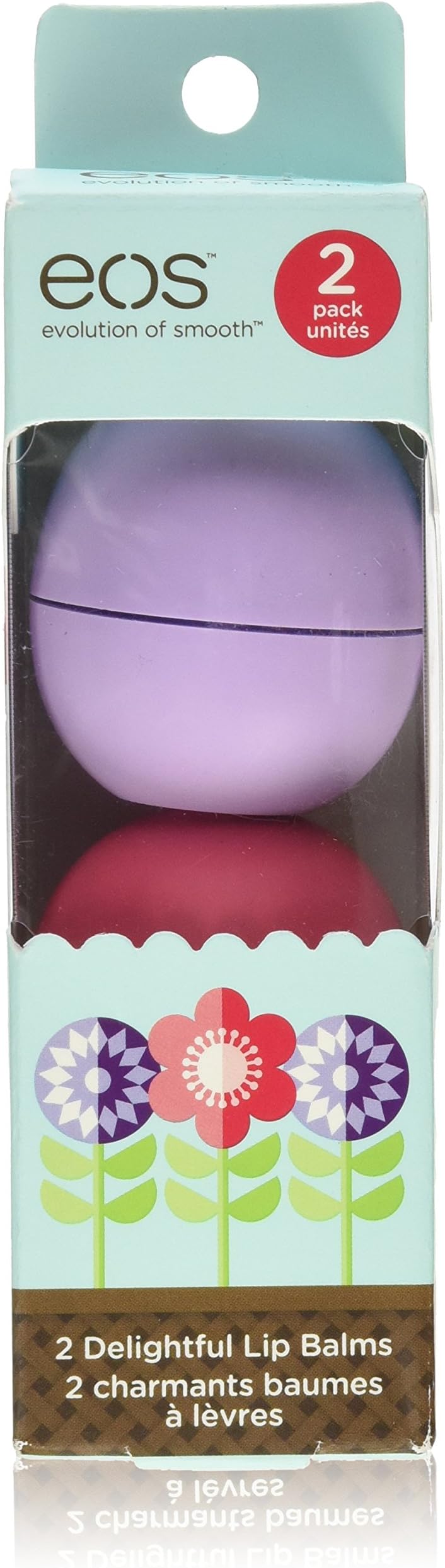 Eos Organic Smooth Sphere Lip Balm Fresh Watermelon- Passion Fruit (2 per Pack)