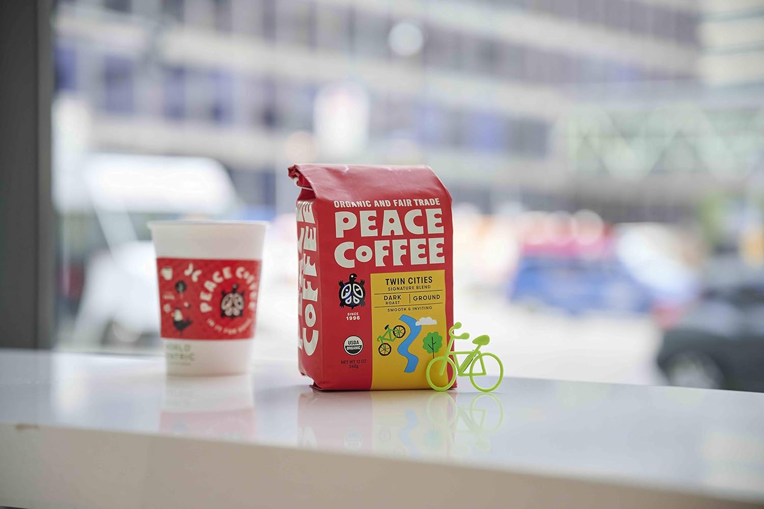 Peace Coffee Twin Cities Blend Dark Roast (Sumatra, Peru & Honduras Origins) Organic Fair Trade Coffee, Whole Bean 3 Pack