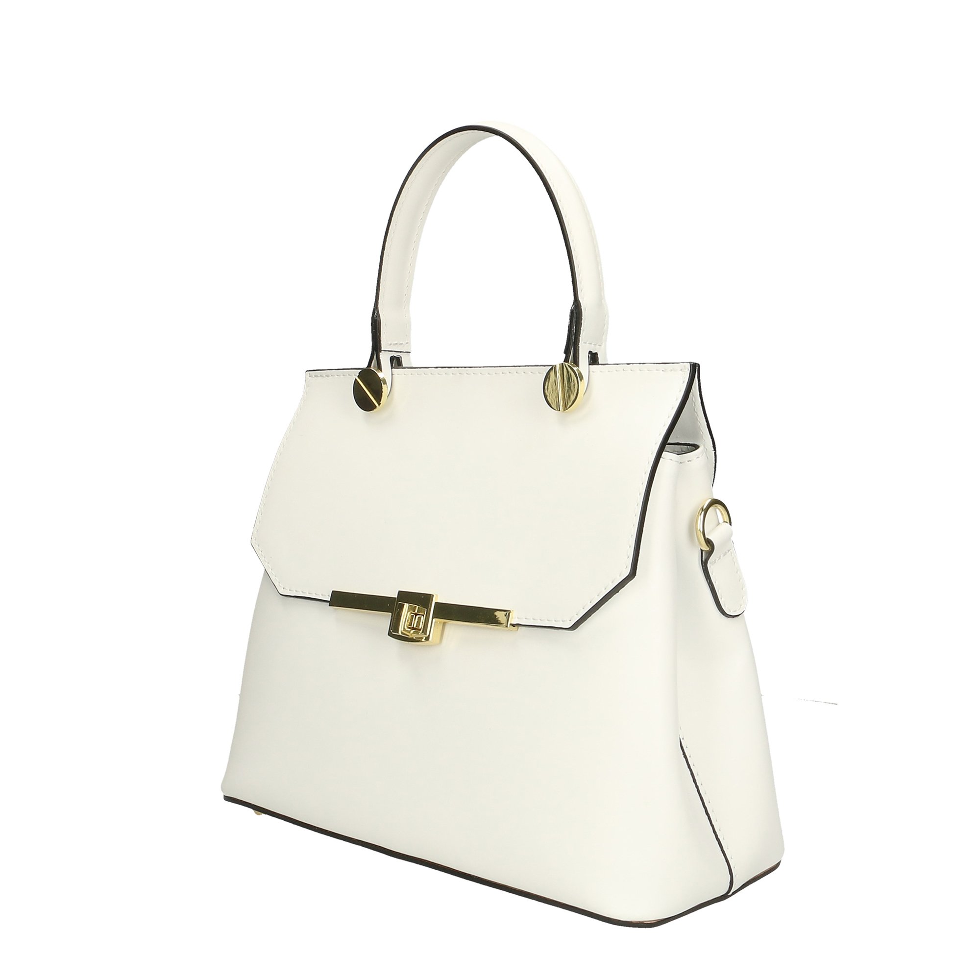 Chicca Borse Borsa a Mano Donna in Pelle Made in Italy 27x23x12 Cm