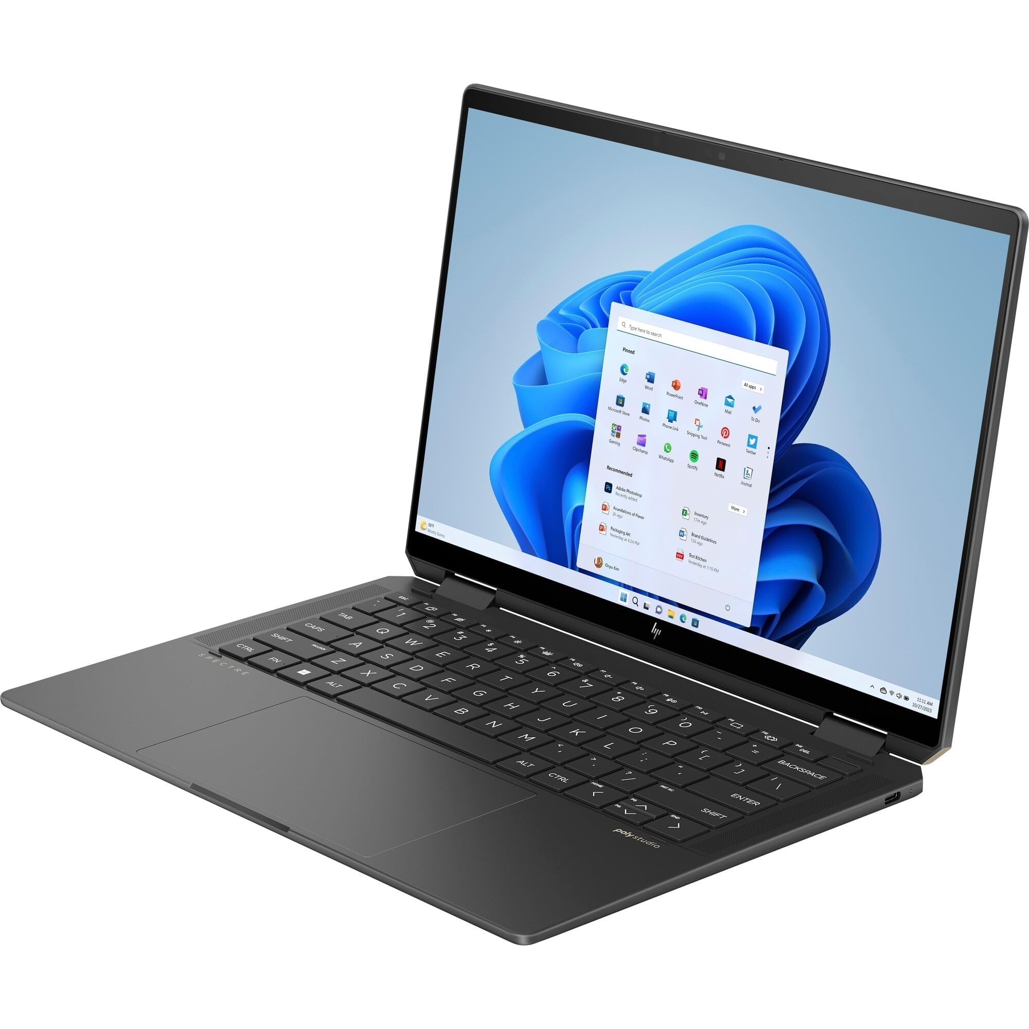 HP Spectre x360 14-eu0000sl Convertibile, Intel Core Ultra 5-125H, Intel Evo Edition, AI, RAM 16GB, SSD 1 TB, Display 13,5" Touch OLED 2.8K VRR 120Hz, Webcam 9 MP IR TNR, Windows 11, Nero