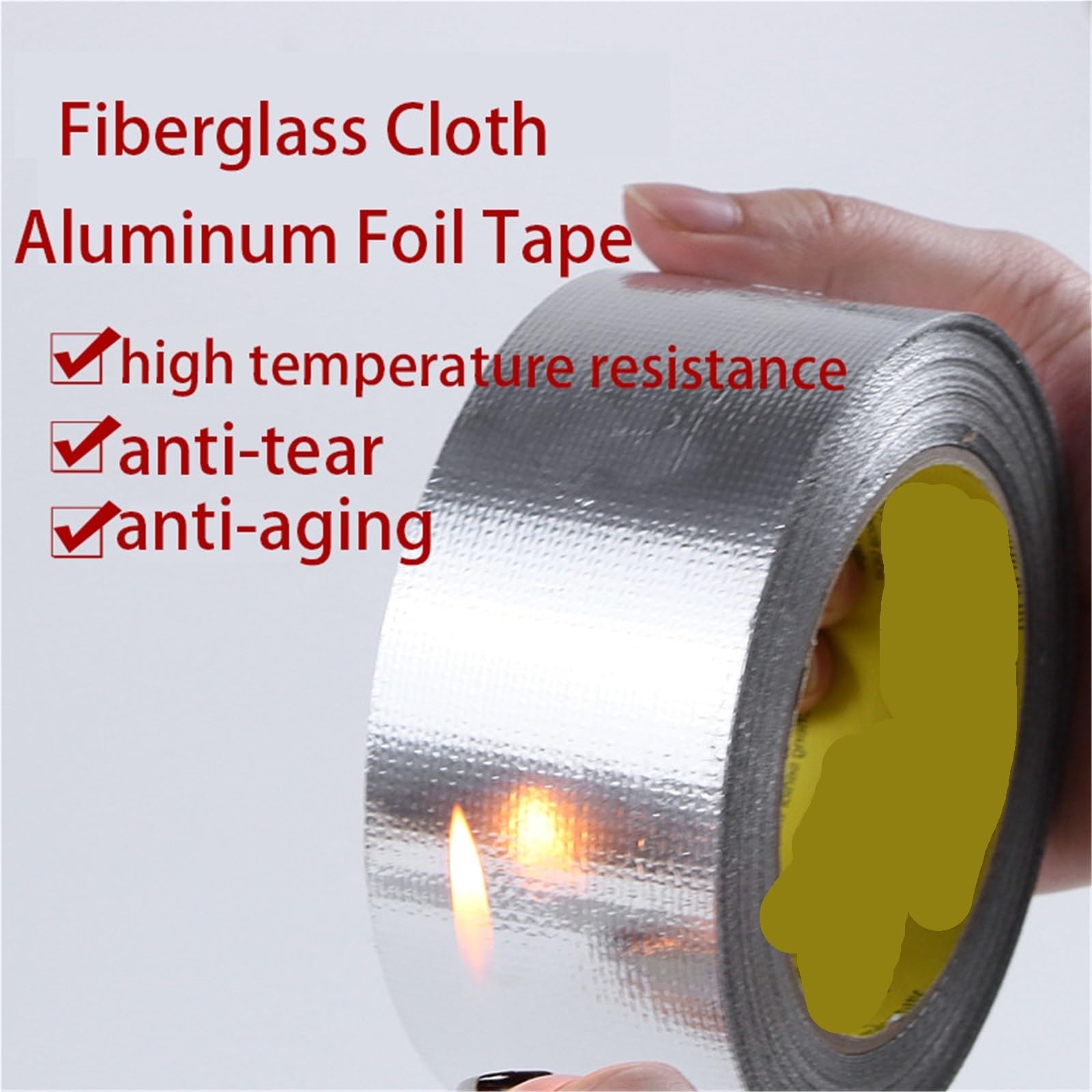 Cinta de papel aluminio tela fibra vidrio
