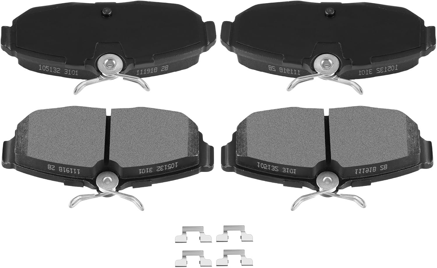 AUTOMUTO 4PCS Rear Semi-Metallic Disc Brake Pads Set D1082 For Ford For Mustang 2005-2011