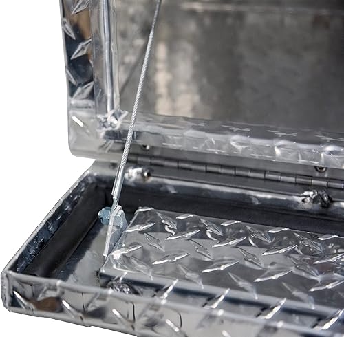 Miniatura 9 de Buyers Products - Caja de herramientas para contratista 1705640 con puerta de caída, aluminio de banda de rodadura de diamante, 72 pulgadas
