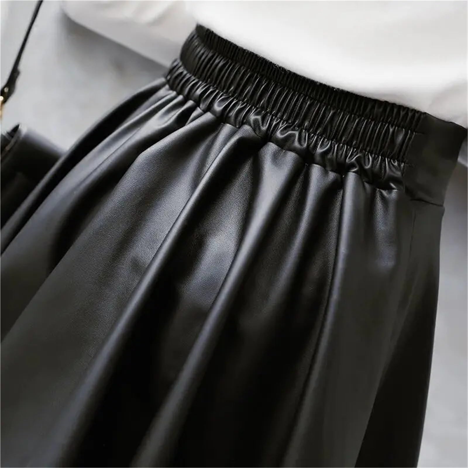 Falda De Cuero para Mujer Faldas Sexis de Piel sintética for Mujer, Minifalda Corta elástica Cintura Alta para Mujer
