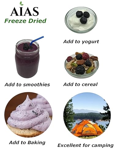 Miniatura 2 de AIAS Fruta liofilizada - Arándanos 100% enteros - Producto de Canadá - 4.23 oz - Sin azúcar añadido