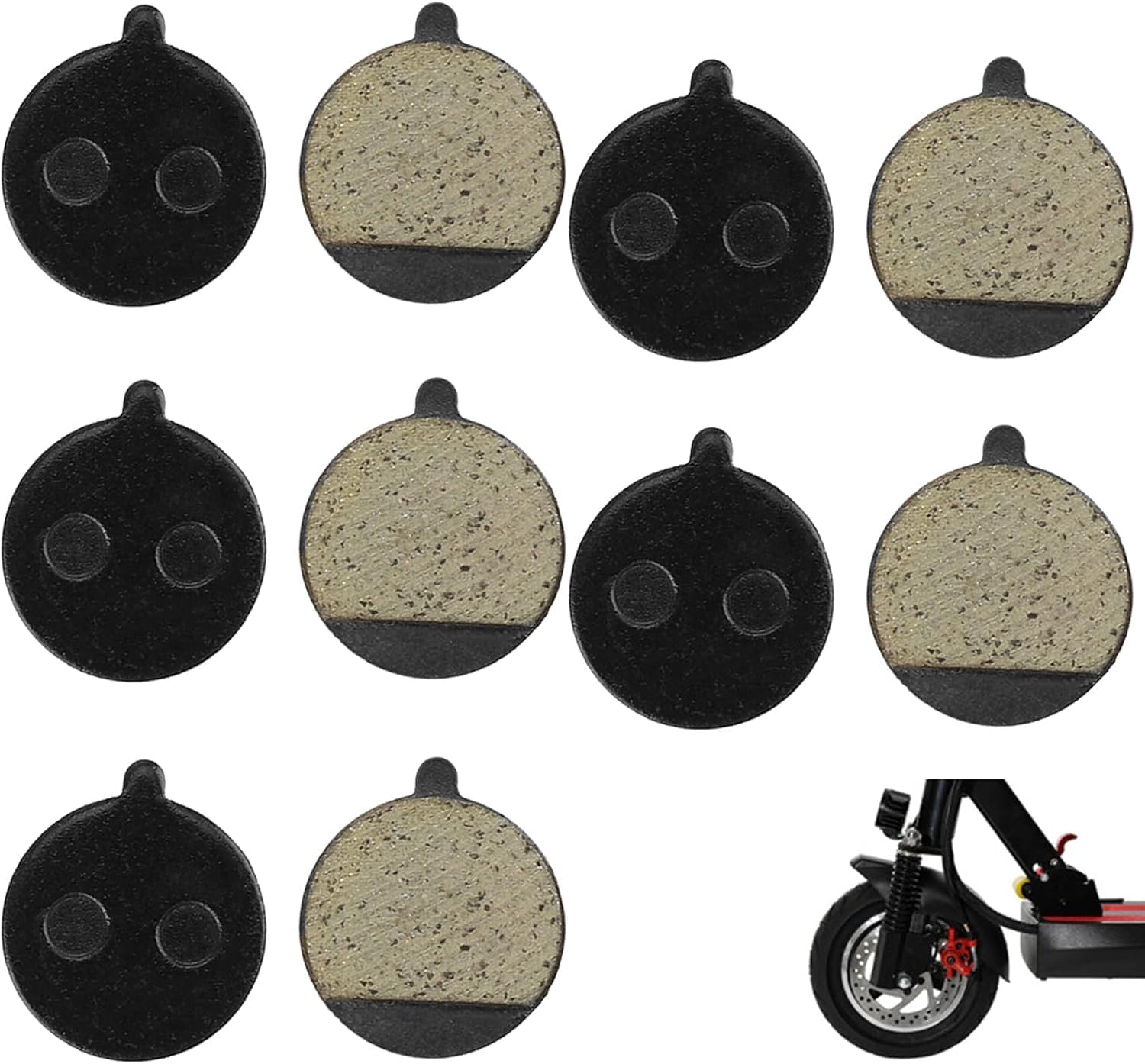 10 Pieces Electric Scooter Disc Brakes Linings Pad Compatible with KUGOO M4 / M4 PRO Disc Brake Scooter