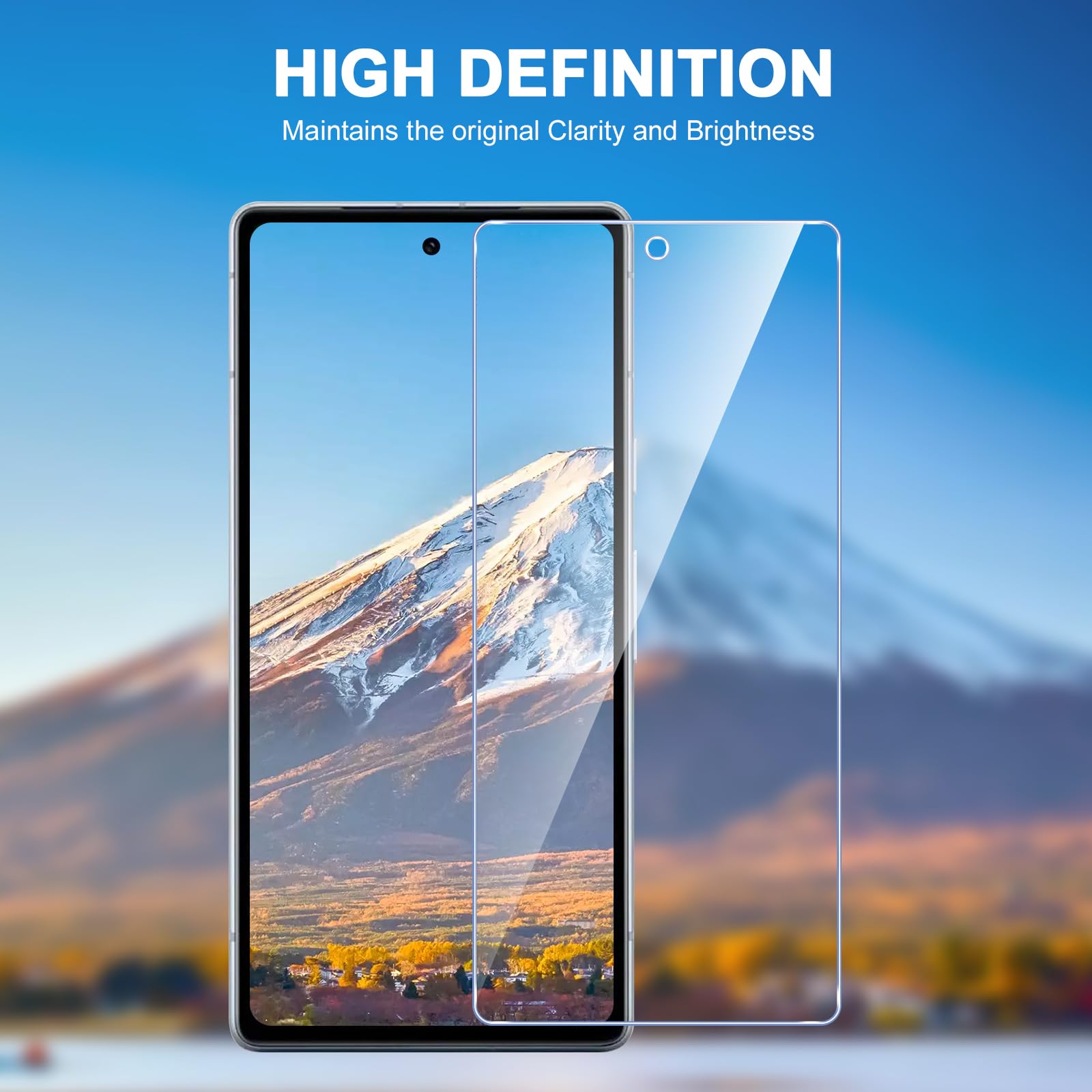 Pnakqil 3 Pezzi Vetro Temperato per Google Pixel 7a Pellicola Protettiva con 3 Fotocamera Prottetiva,Durezza 9H,Ultra HD Trasparente,Anti-Graffio,Senza Bolle,Anti-Impronte