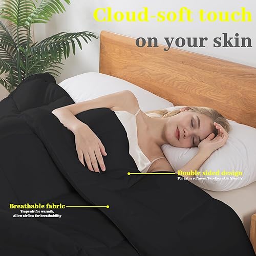 Vista 30 de BedTreat Edredón de plumón alternativo con pestañas en las esquinas, edredón acolchado para todas las estaciones, edredón King cosido en caja