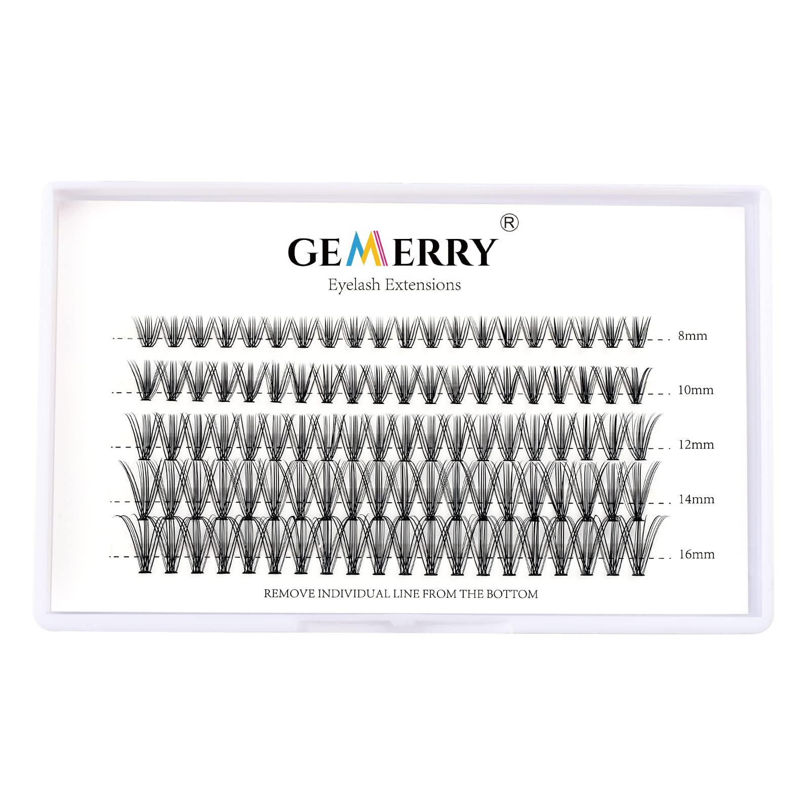 Kit De Extensión De Pestañas Postizas Individuales DIY con 240 PCS 8-16mm Pestañas Pelo a Pelo y Pegamento Pinzas Gemerry (30+40D) — view 31