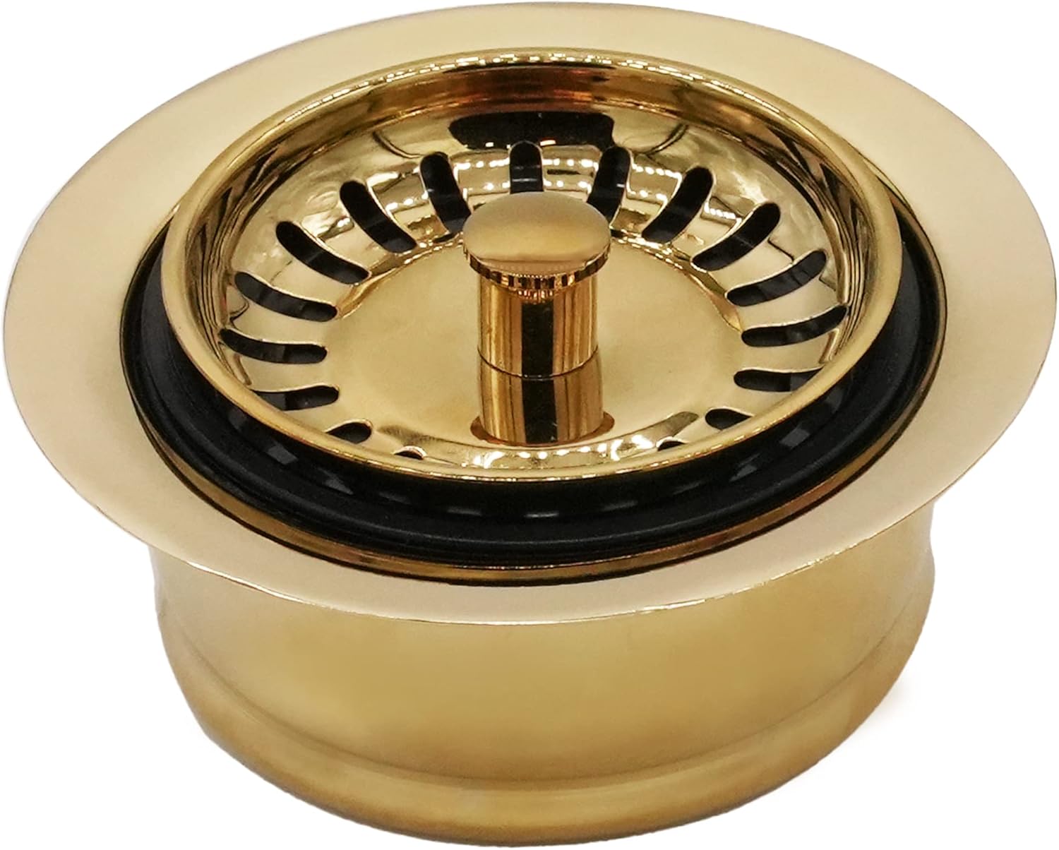 Westbrass D2082S-01 Brida y colador de eliminación de residuos extraprofundos, latón pulido