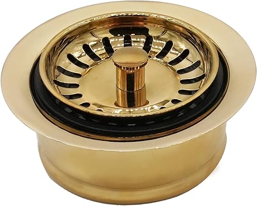 Westbrass D2082S-01 Brida y colador de eliminación de residuos extraprofundos, latón pulido disponible en Yaxa Peru