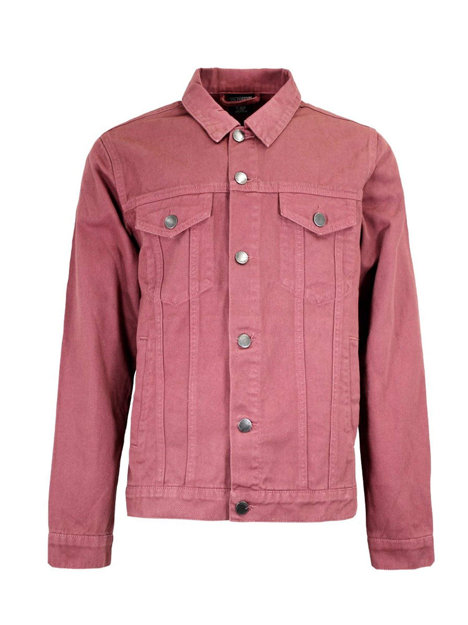 VICTORIOUS Men's Distressed Denim Jacket