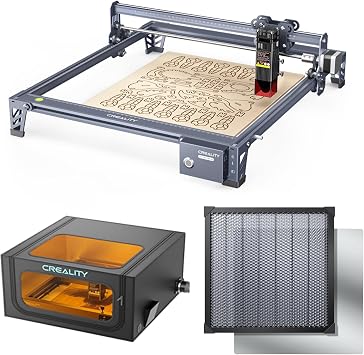 Creality Falcon 10W Laser Engraver Machine with Honeycomb Laser Bed 500x500, Enclosure 2.0 Ready to Work Out of The Box