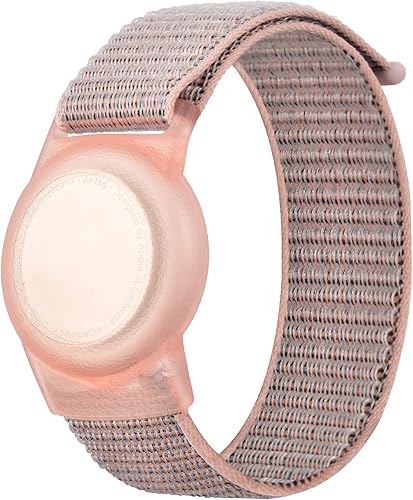 Pulsera para niños compatible con Apple AirTag, funda protectora para Air Tag GPS Tracker con pulsera de nailon, correa de reloj ajustable