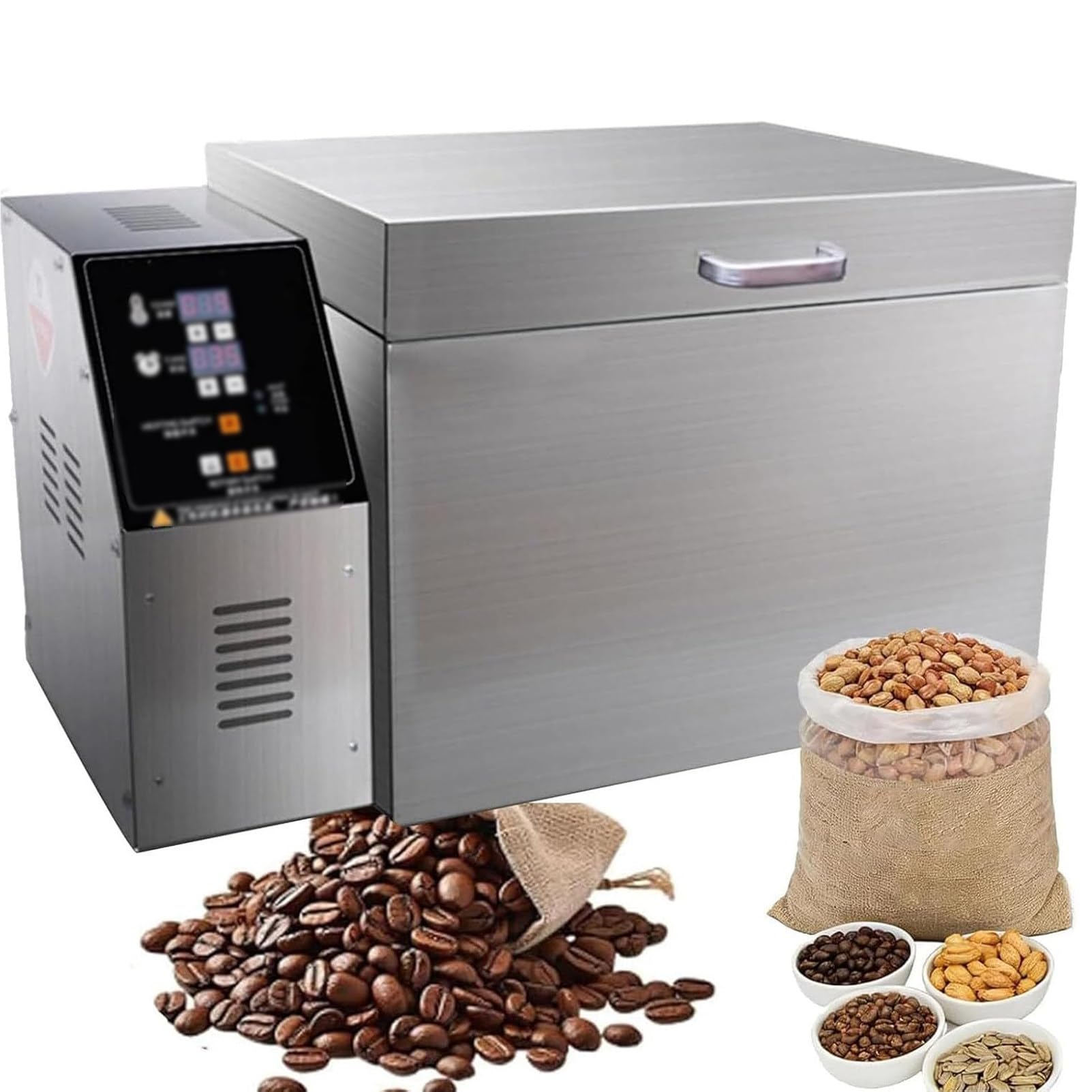 Pnpaea Coffee Roaster Machine Electric,Stainless Steel Electric Coffee Bean Roaster,Adjustable Temperature,Timer for Baking Coffee, Chestnut, Peanuts, Grain Type5
