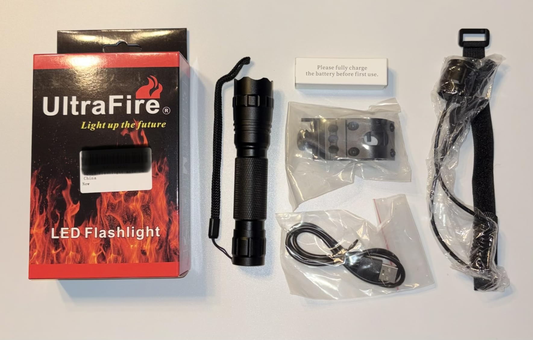 UltraFire® WF-501GX Green LED Rechargeable Flashlight