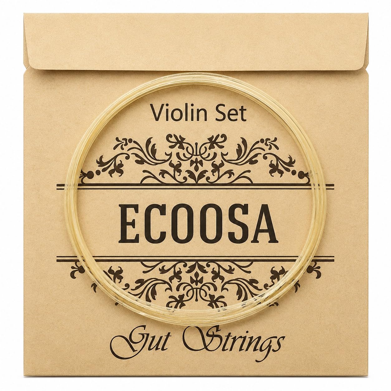 Violinensaiten-Set, Natural Darm EADG, 4er-Pack, 66-78-86-110 Gauge – Echte Darmsaiten für schönsten Klang