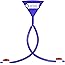 Beer Bong Double Header - Best Double Beer Funnel with Valves for College Parties - 2 Foot Blue Beer Bong - by Univercity