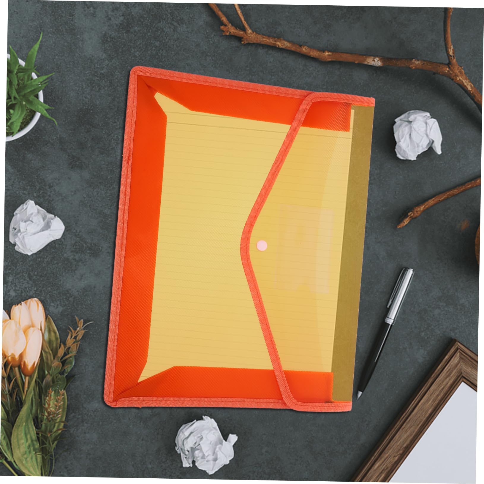 Lurrose 5stücke Dokumentenmappe Aus Polypropylen Transparente Dokumententasche Mit Druckknopf Aufbewahrungsbeutel Für Büroorganisation