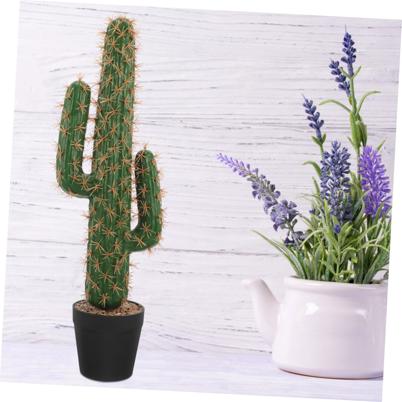 Zerodeko Cactus Artificiel en Pot 20.87 Pouces Plante Succulente sans Entretien Décor Bonsaï Intérieur Extérieur Bureau Jardin Balcon