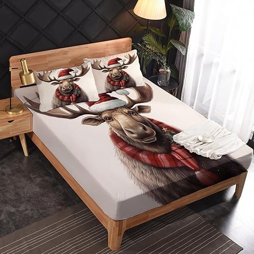 Miniatura 9 de Juego de sábanas de tortuga marina tamaño King, sábanas de microfibra suave y bolsillo profundo, sábanas y fundas de almohada, 1 sábana bajera, 1