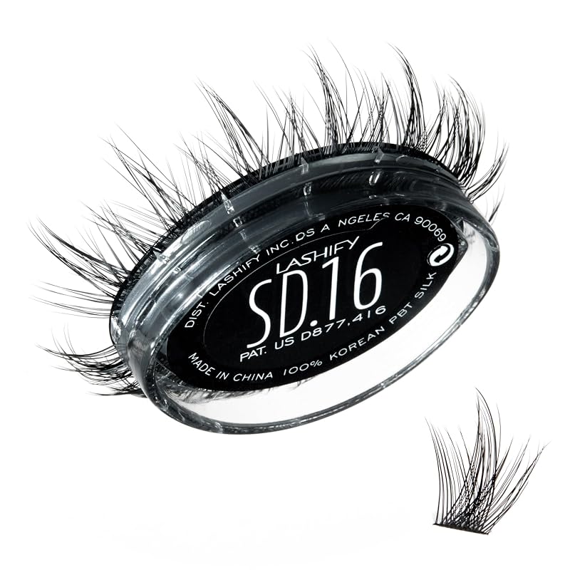 Lashify Stardust Gossamer GSD16 16 mm para extensão de cílios, estilo C, preto, refil