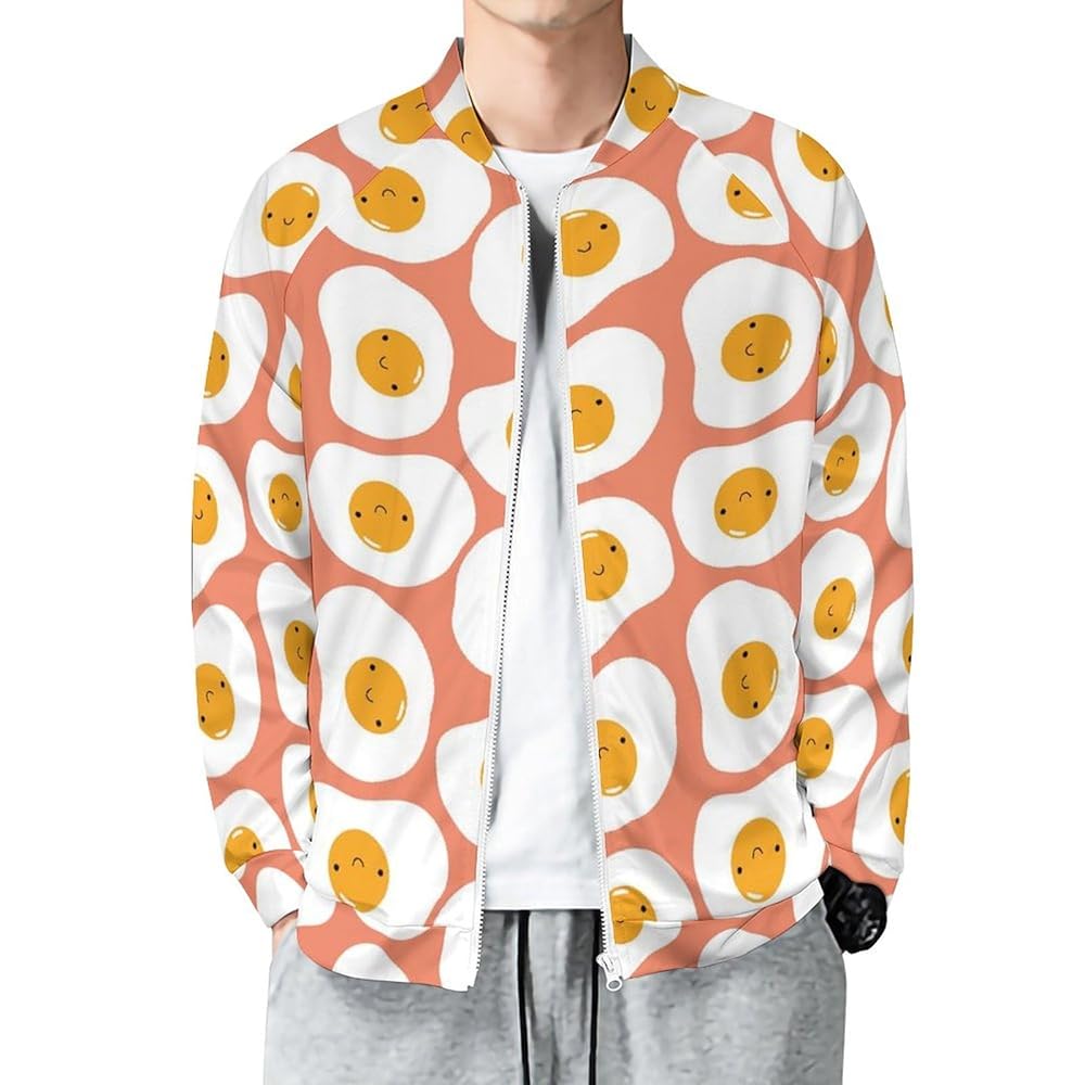 Amazon.com: VOSERY Jackets for Men - Funny Fried Egg