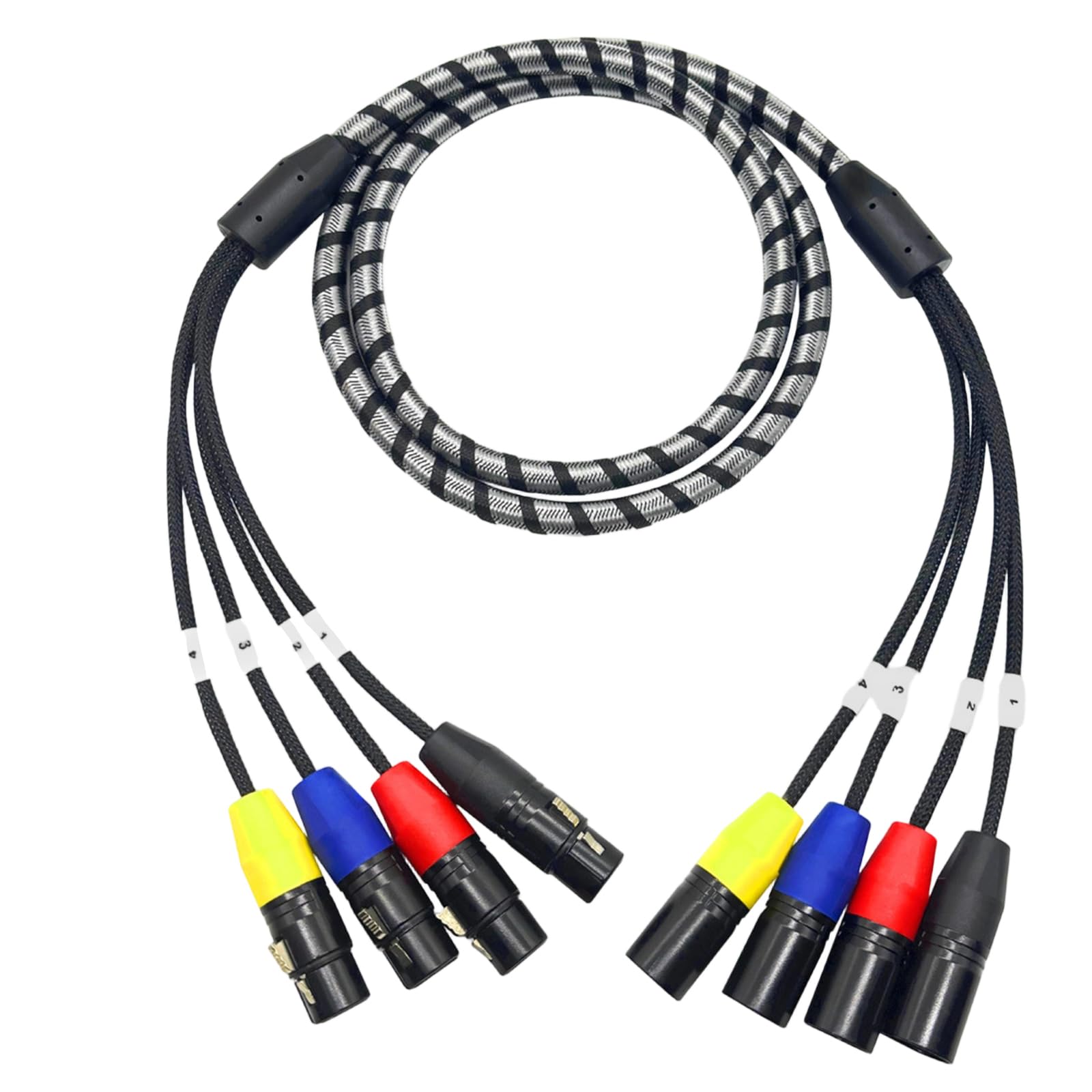 Cable de audio multicore sin interferencias con funda trenzada robusta 8