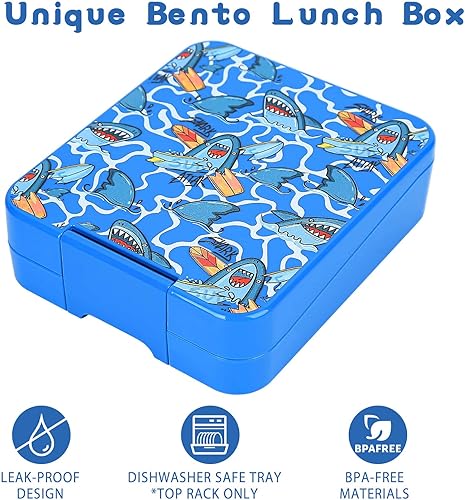 Miniatura 3 de Juego de lonchera Bento para niños con termo de sopa de 10 onzas, recipientes de almuerzo a prueba de fugas con 4 compartimentos, termo para niños y