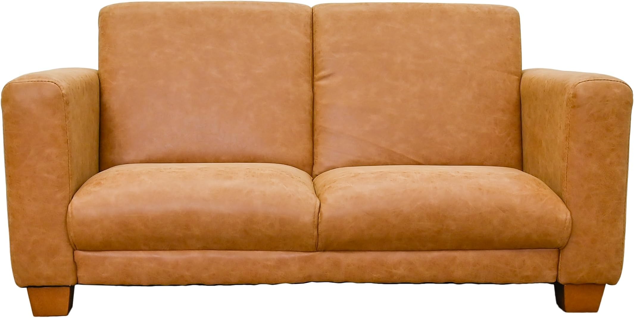 As We Grow Modern Kids Sofa - Flexible Classroom Seating for Elementary Education, Adjustable Educational Furniture for Daycare and Preschool, Faux Distressed Leather Brown