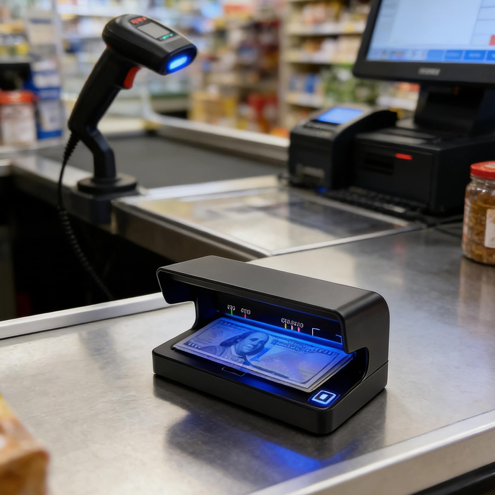 Detector de Billetes Falsos Luz UV 6W Portátil para Todo Tipo de Divisas