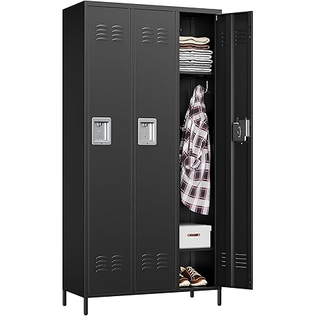Metal Locker 3 Doors Employees Locker Storage Cabinet Locker School Hospital Gym Locker